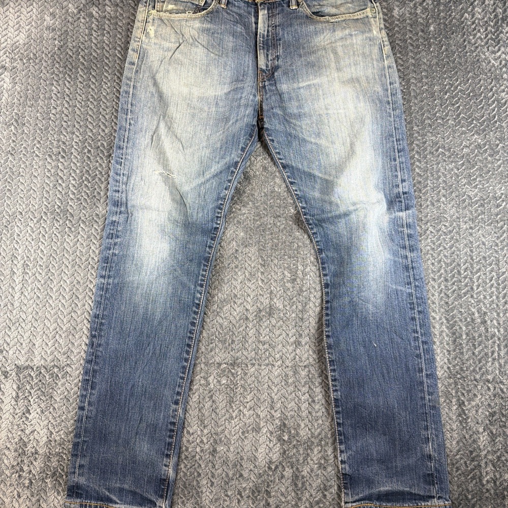 Levis 508 Jeans Men's 34x32 Blue‎ Tapered Fit Medium Wash Denim Distressed